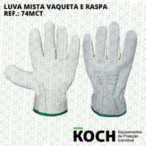 Luva Mista Vaqueta e Raspa - 74MCT - CA 14148 - Koch Epis